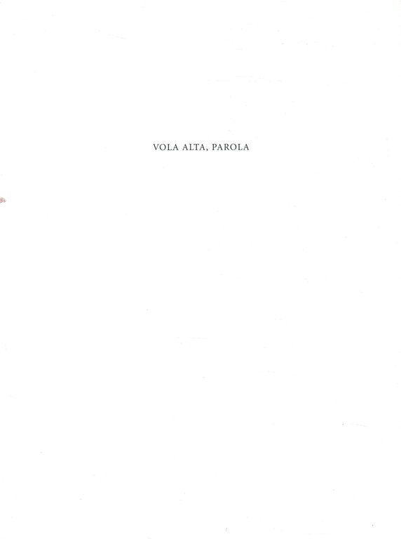 Vola alta, parola