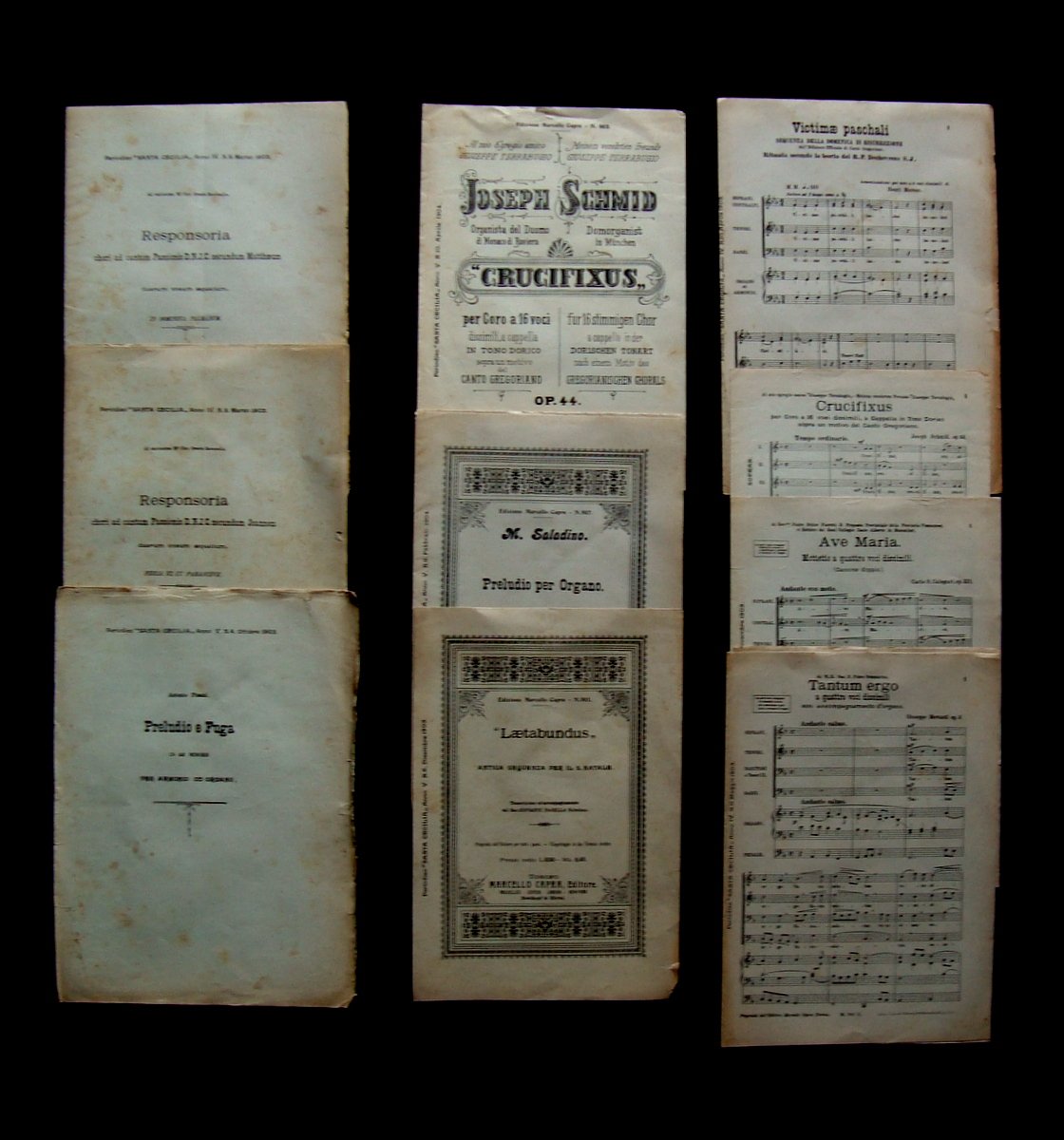 10 Spartiti 1903 1904 Periodico Santa Cecilia Organo Canto Gregoriano … | Immagine principale
