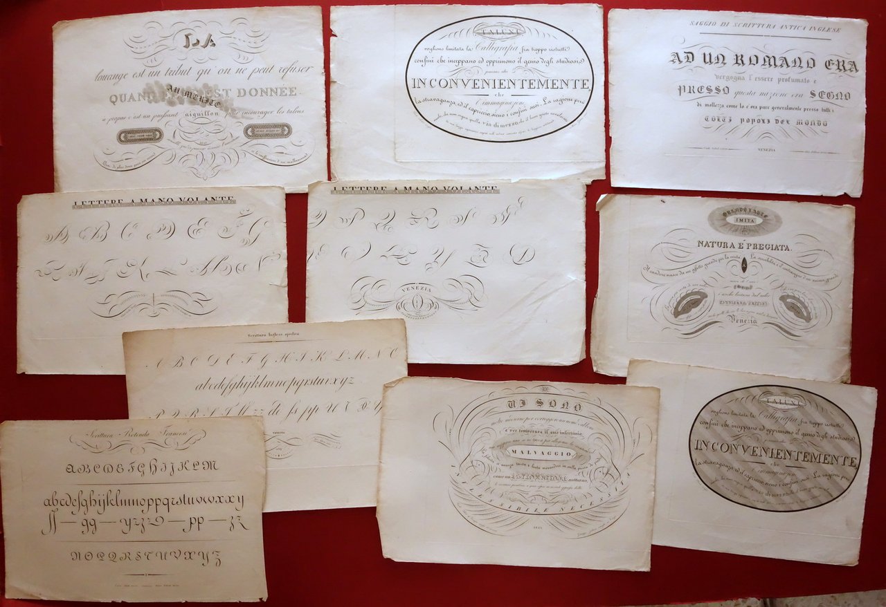 10 Tavole Modelli di Scrittura C. Soleil Scrisse Giuseppe Zuliani … | Immagine principale