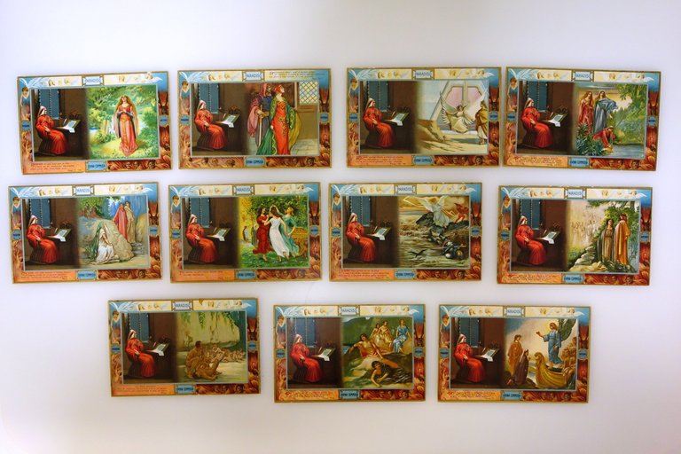 11 Cartoline Dante Divina Commedia Paradiso Illustrate Sborgi Firenze Primo '900