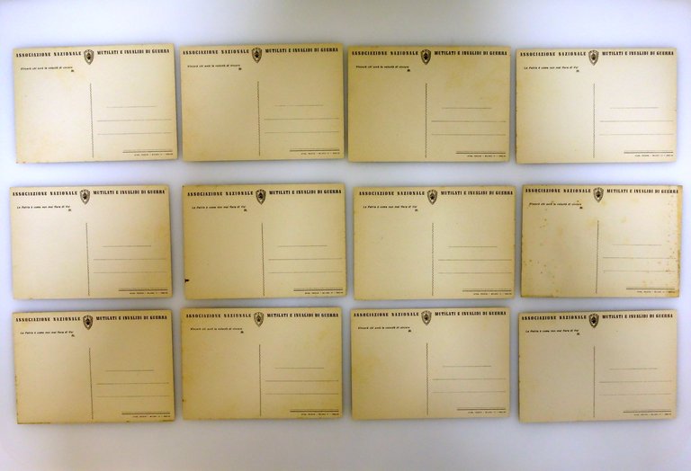12 Cartoline Ass. Nazionale Mutilati in Guerra A. G. Santagata …