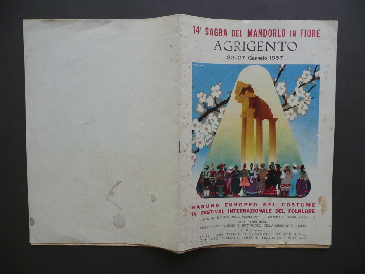 14∞ Sagra del Mandorlo in Fiore Agrigento 1957 Programma IV …