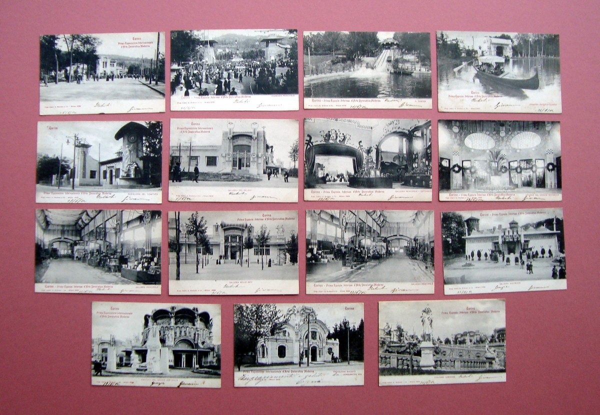 15 Cartoline Torino Prima Esposizione Internaz.Arte Decorativa Moderna 1902 VG | Immagine principale