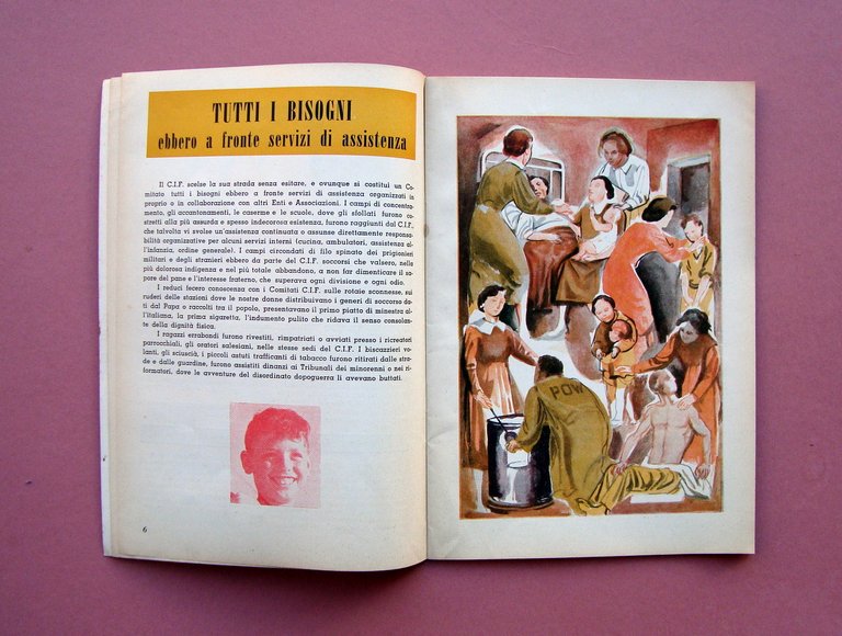 1945 1949 CIF 5 Anni servizio ricostruzione Italia Società Grafica …