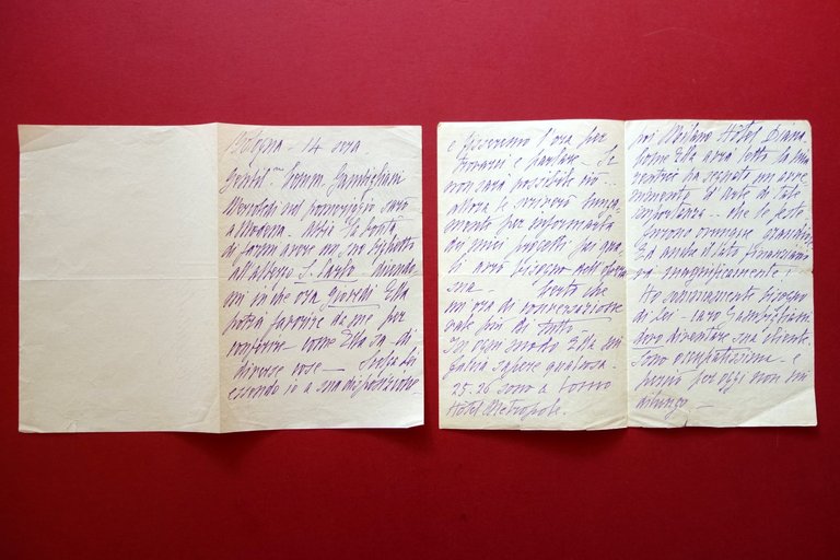 2 Autografi Virginia Reiter Lettere Gambigliani 1920 Teatro Modena