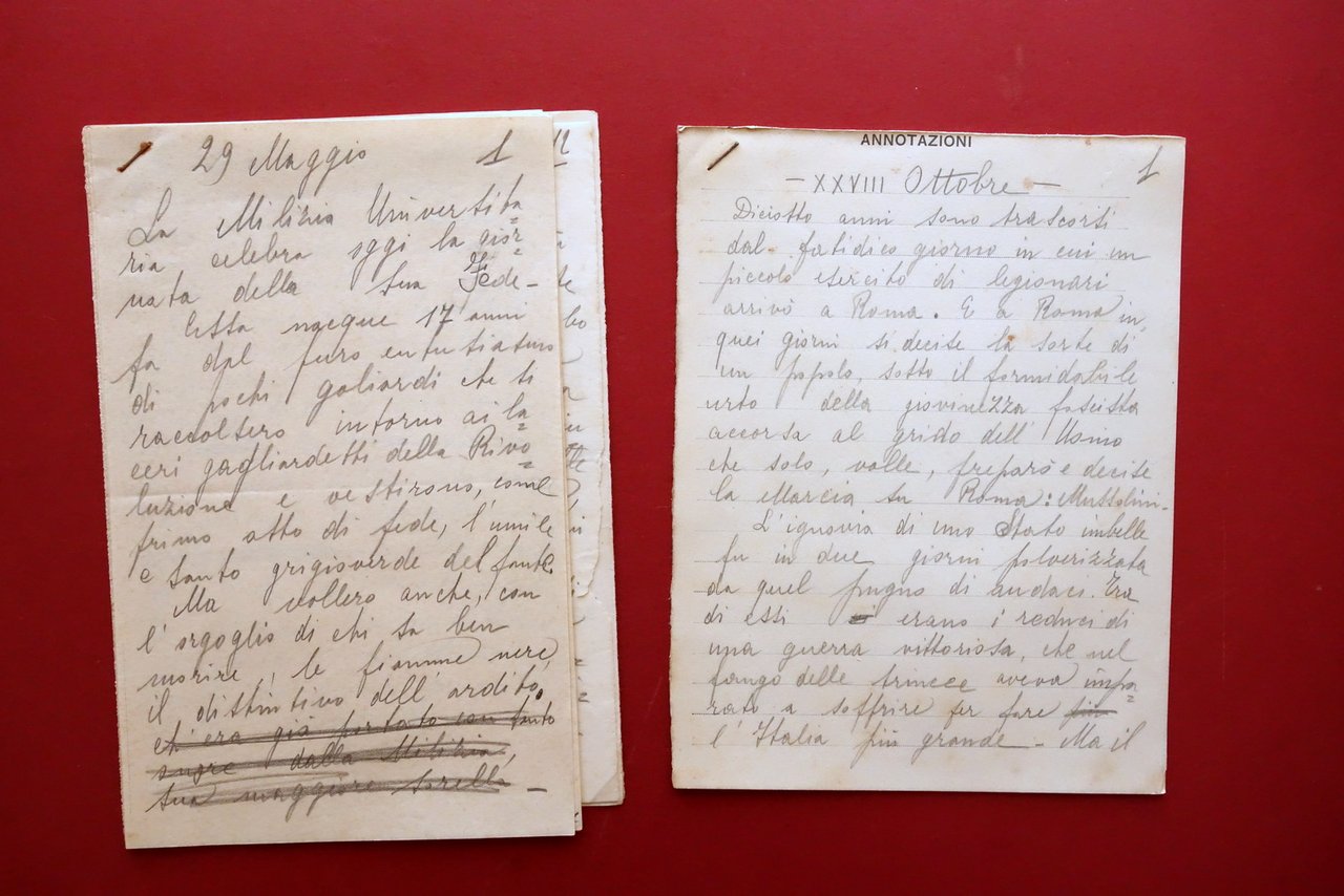 2 Bozze Discorsi Marcia su Roma Brigata Menotti Tarabini Castellani … | Immagine principale