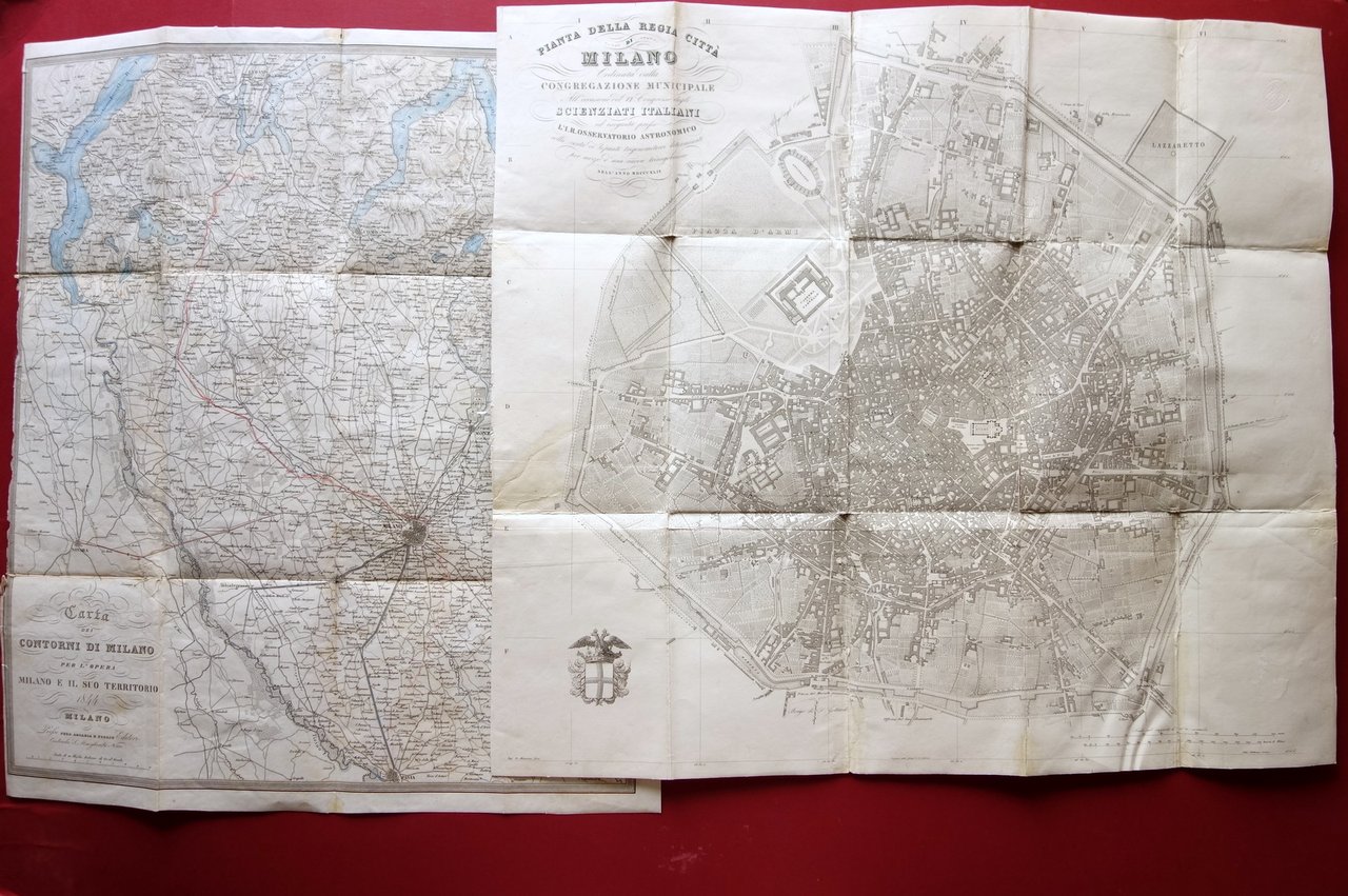 2 Carte Pianta della Regia Citt‡ di Milano Contorni di … | Immagine principale