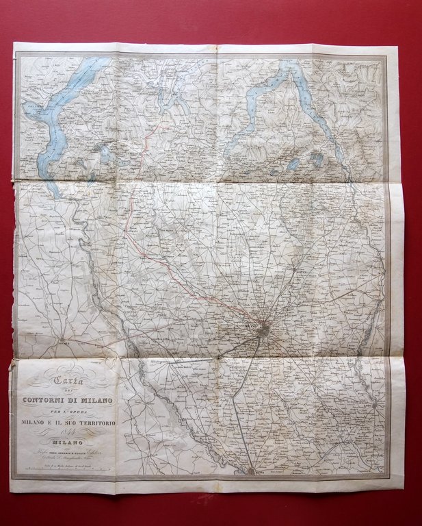 2 Carte Pianta della Regia Citt‡ di Milano Contorni di … | Immagine Gallery 4