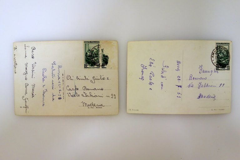 2 Cartoline Borra Lama Mocogno Modena Panorama Vedute Viaggiate 1953