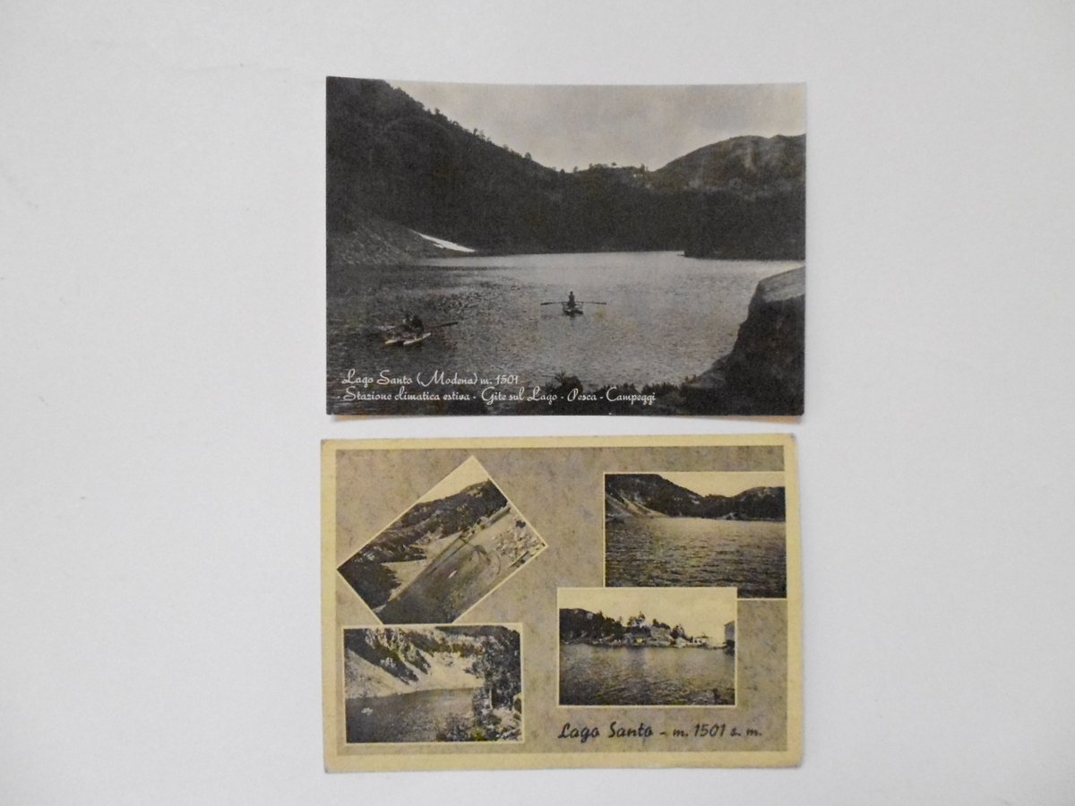 2 Cartoline Lago Santo Gite sul Lago Pesca Campeggi 1957 … | Immagine principale