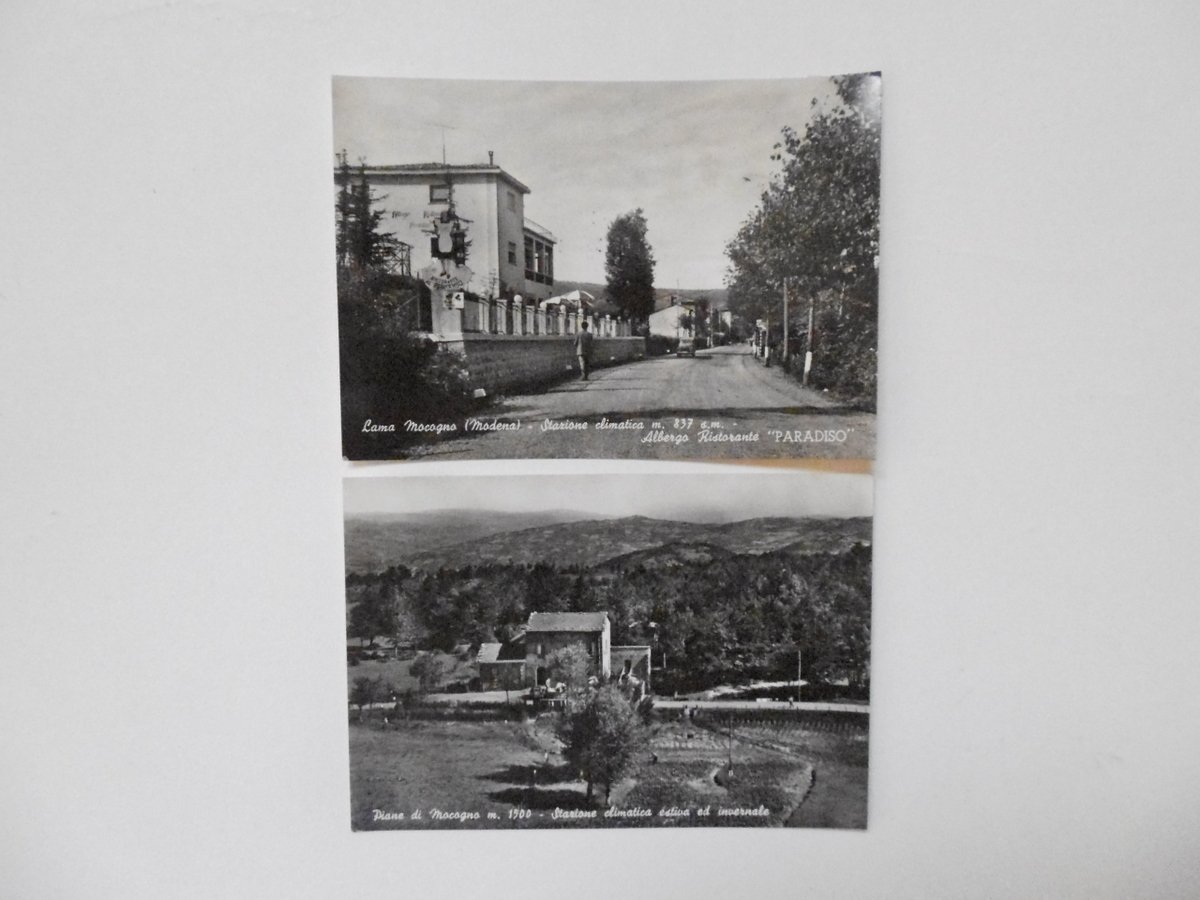 2 Cartoline Lama Mocogno Albergo Ristorante Paradiso 1958 1959 viaggiate …