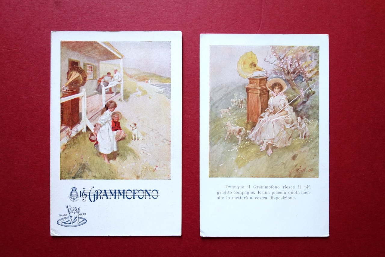 2 Cartoline Originali il Grammofono The Gramofone Company 1908 Non …