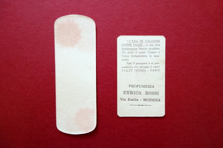 2 Cartoncini Profumati Pubblicit‡ Profumi Cappi Sauze Freres Paris Grafica