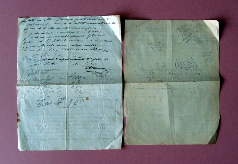 2 Fatture Fratelli Davoli via Lame Bologna 1915 ca Salumeria … | Immagine Gallery 2