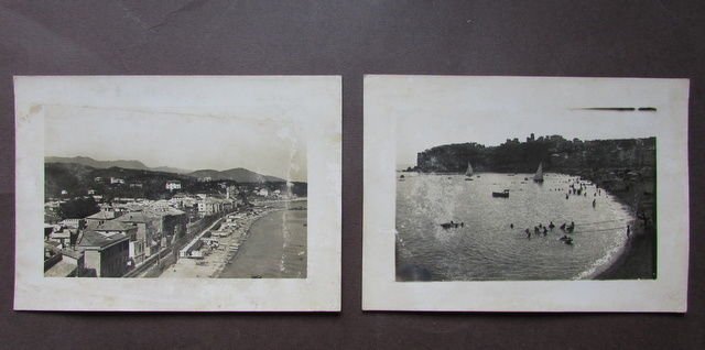 2 Fotografie Celle Ligure Golfo Spiaggia Panorama Ponente 1930 Mare