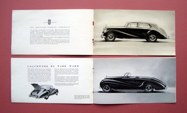 2 libretti Rolls-Royce Silver Wraith Silver Dawn auto