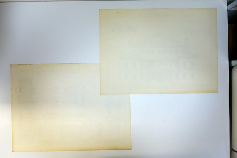 2 Litografie Originali Teatro Storchi Modena V. Maestri Fine '800
