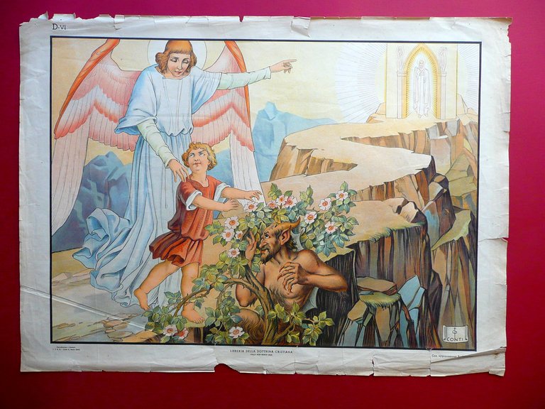 2 Manifesti Dottrina Cristiana Asti Conti Angelo Custode Samaritana Conti