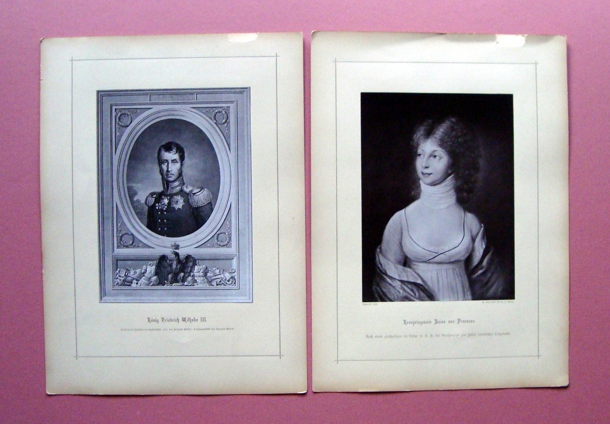 2 Ritratti Fotografici 1883 Konig Withelm III Kronprinzessin Luise von … | Immagine principale