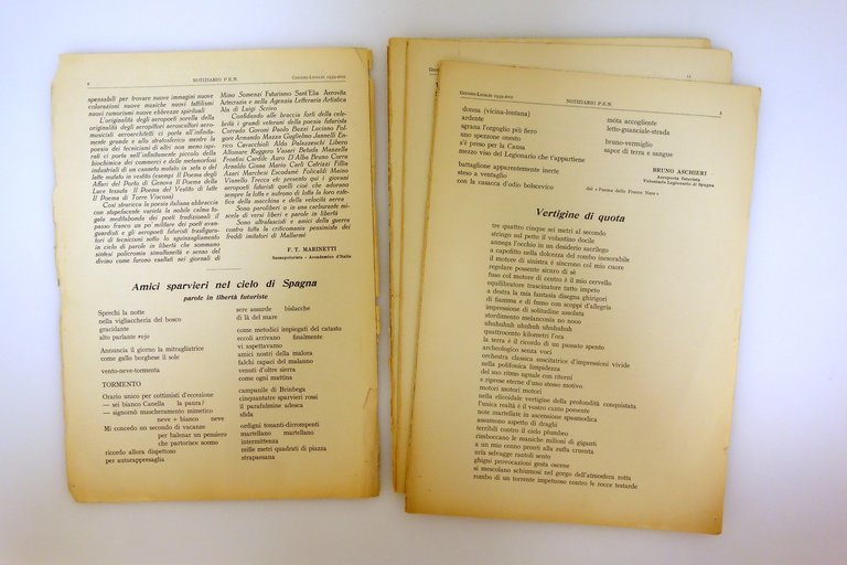 24 Giovani Aeropoeti Futuristi PEN Anno II N. 3-4 Roma …