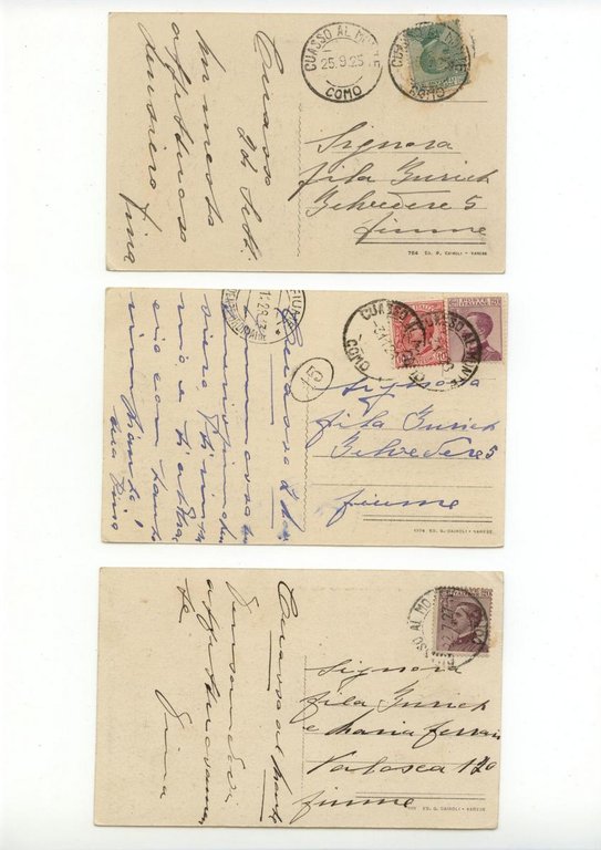 3 Cartoline Cuasso al Monte Panorama viaggiata Varese