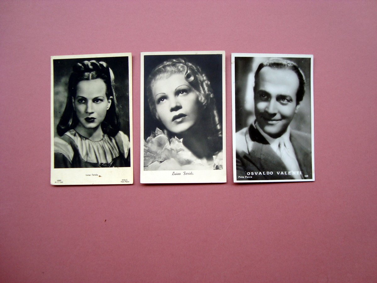 3 Foto-cartoline originali bianco e nero 2 Luisa Ferida 1 …