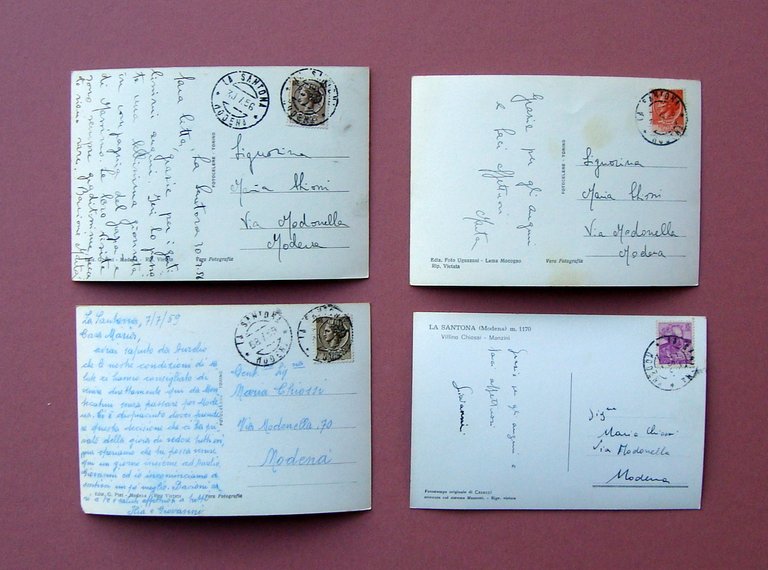 4 Cartoline La Santona Stazione Climatica Modena 1956-1960 VG lucide | Immagine Gallery 2