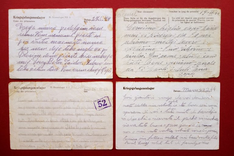 4 Cartoline Postali Prigionieri di Guerra WW2 1944 Gorizia Trieste … | Immagine Gallery 2