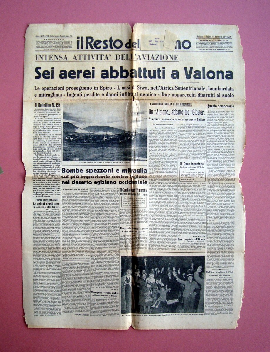 6 aerei abbattuti a Valona Resto del Carlino 9 novembre …