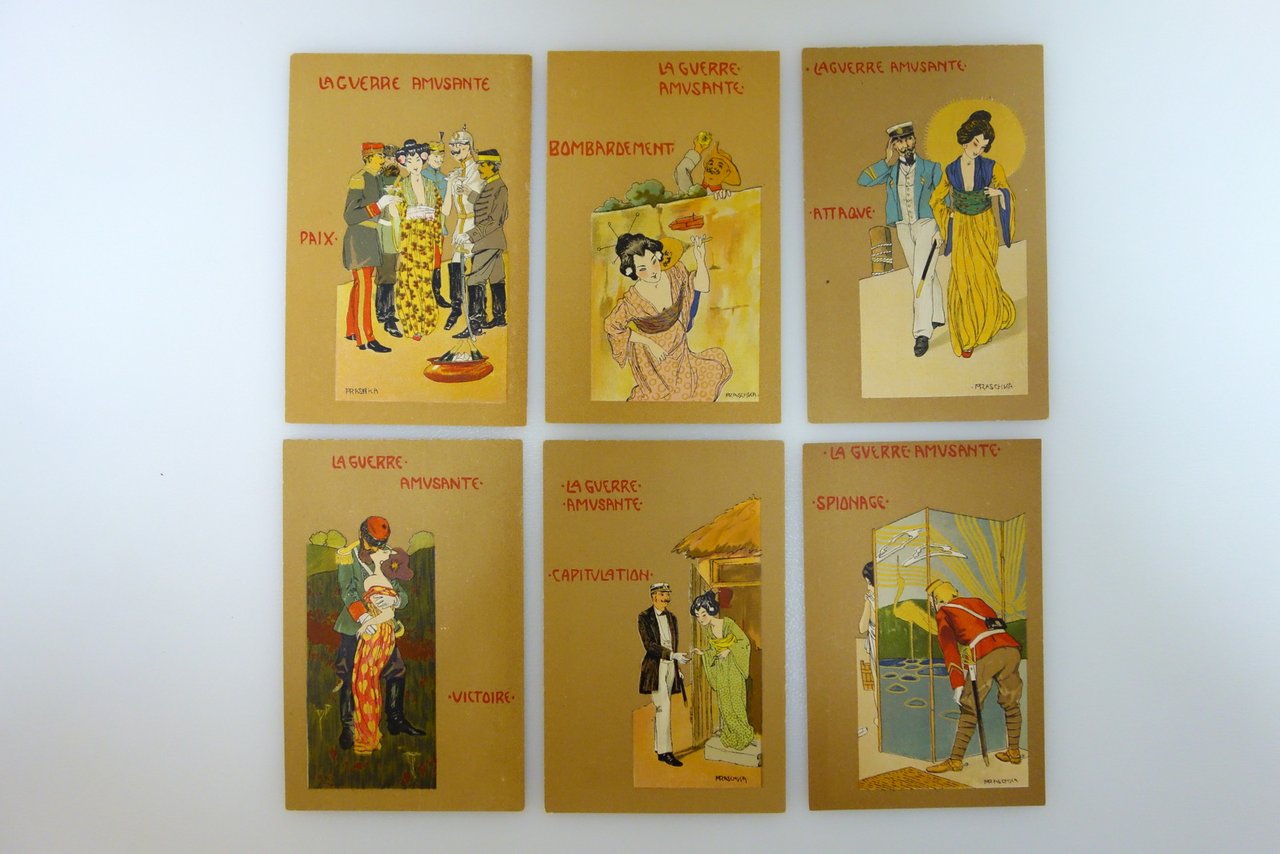 6 Cartoline P. Raschka R. Kirchner La Guerre Amusante Serie … | Immagine principale