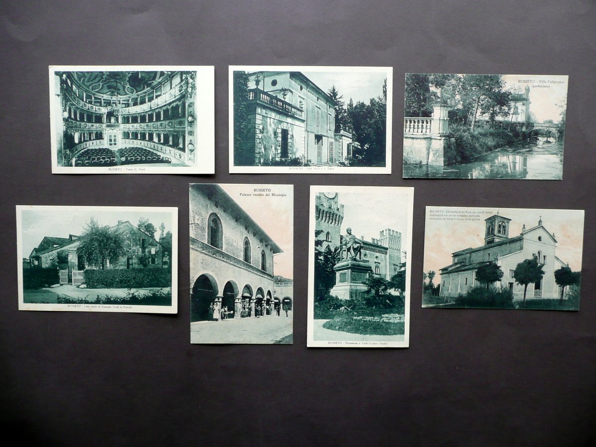 7 Cartoline Busseto Roncole S. Agata Giuseppe Verdi Casa Villa …