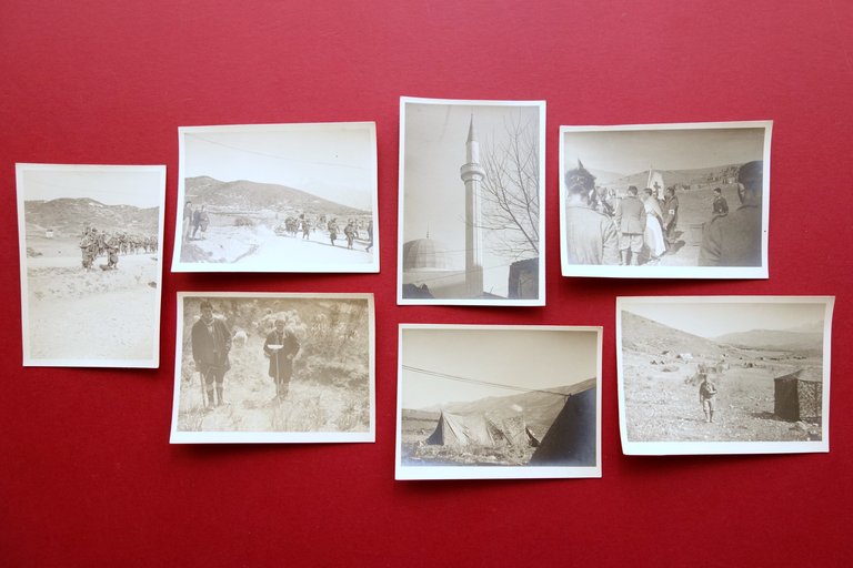 7 Fotografie Originali Albania WW2 Seconda Guerra Mondiale Soldati Durazzo