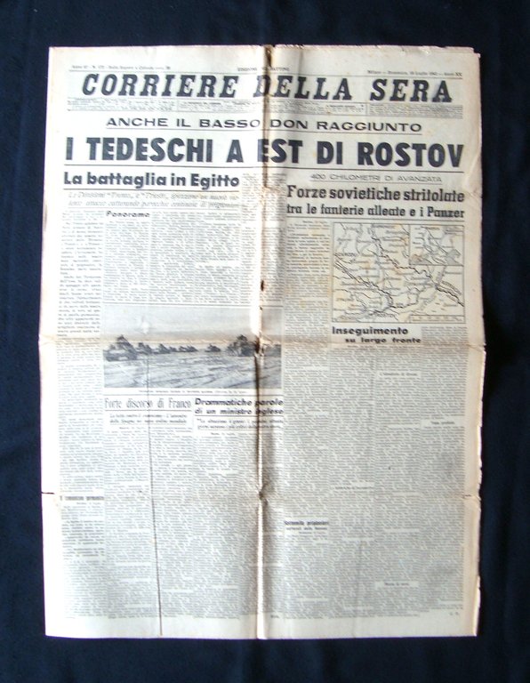 8 numeri completi Corriere della Sera Milano 1942 1943