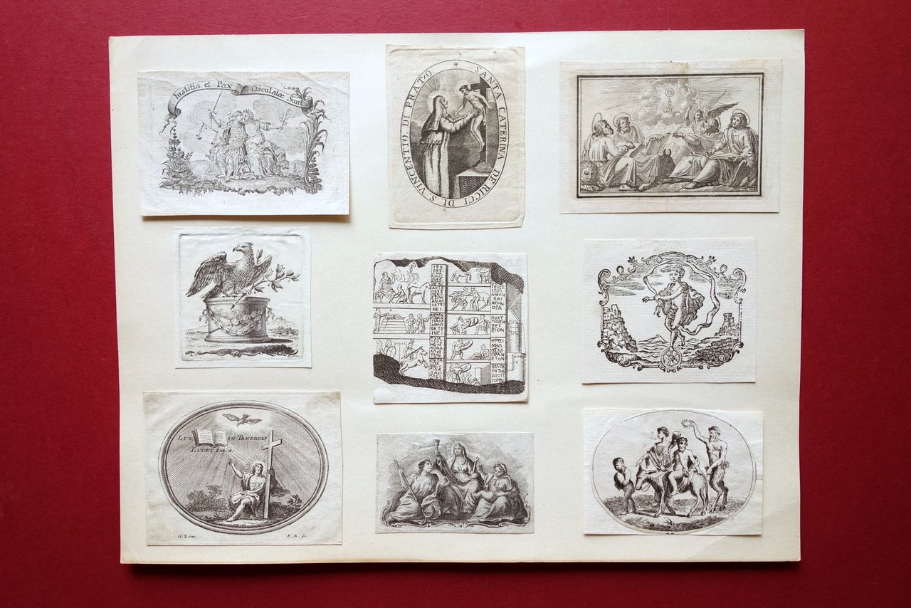 9 Incisioni Fregi Finalini Fine '700 Primo '800 Raccolta | Immagine principale