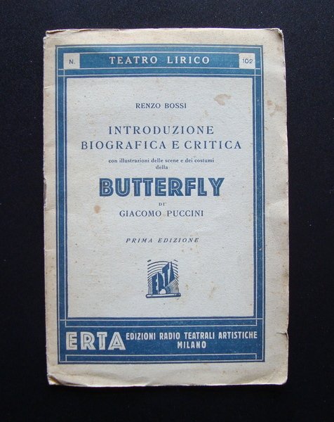 Bossi Renzo Madama Butterfly Puccini Teatro Lirico 102 ERTA Milano …