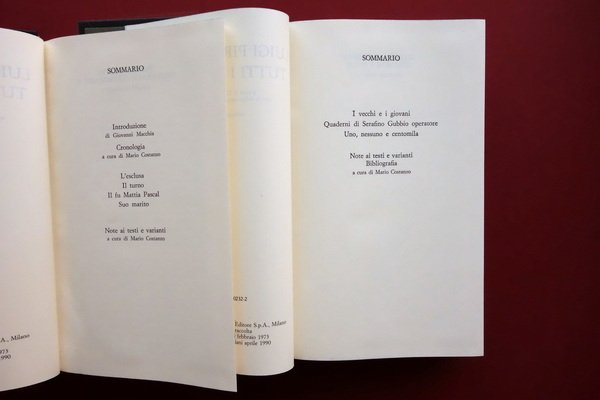 Pirandello Tutti i Romanzi Meridiani Mondadori 1990 2 Volumi Completo …