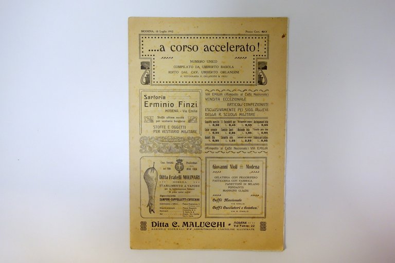 A Corso Accelerato! Numero Unico Modena Orlandini 1915 Accademia Militare … | Immagine Gallery 1