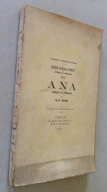 A. F. Aude Bibliographie Critique et RaisonnÈe des ANA Francais …