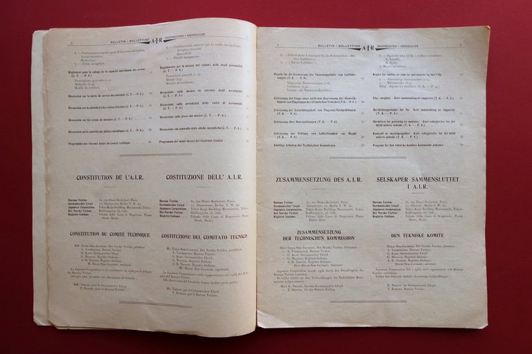 A.I.R. Bulletin Bollettino Aircraft International Register N. 1 1935 4 …