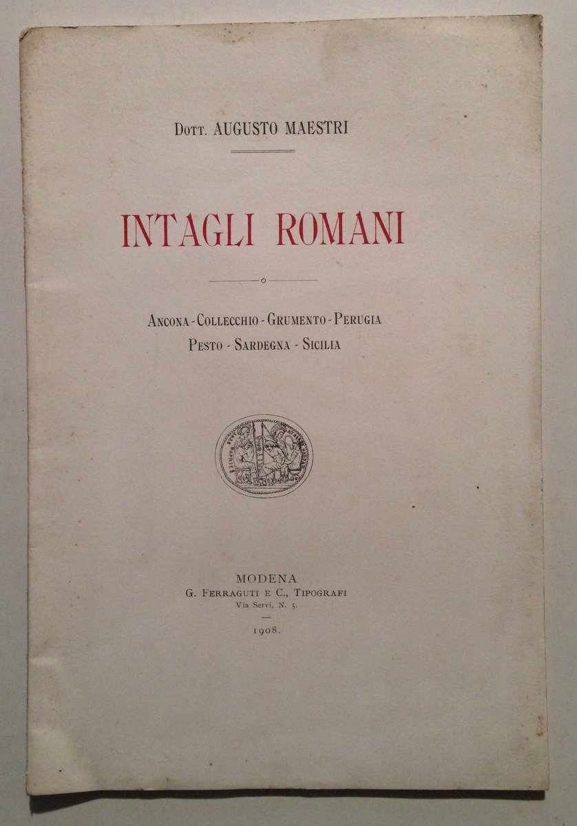A. Maestri Intagli Romani Ancona Perugia Pesto Sardegna Sicilia Modena … | Immagine principale