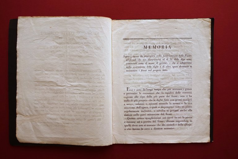 A. Raynal Mezzi da Impiegarsi Fabbricazione delle Pietre Artifiziali Prismi …