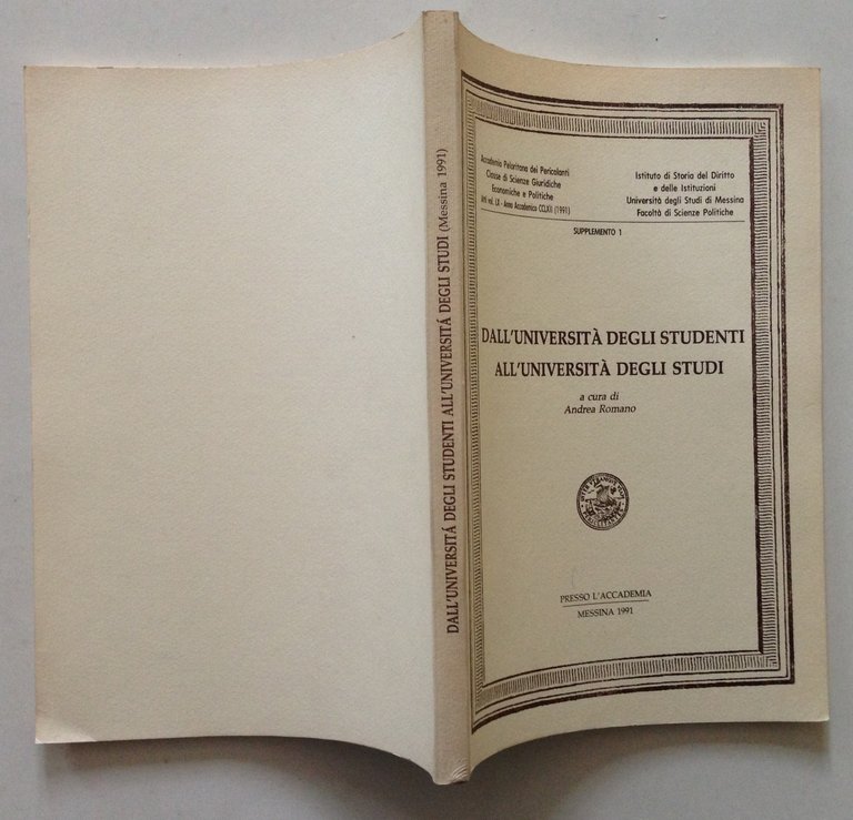 A. Romano Dall'Universit‡ degli Studenti all'Universit‡ degli Studi Messina 1991 | Immagine Gallery 2