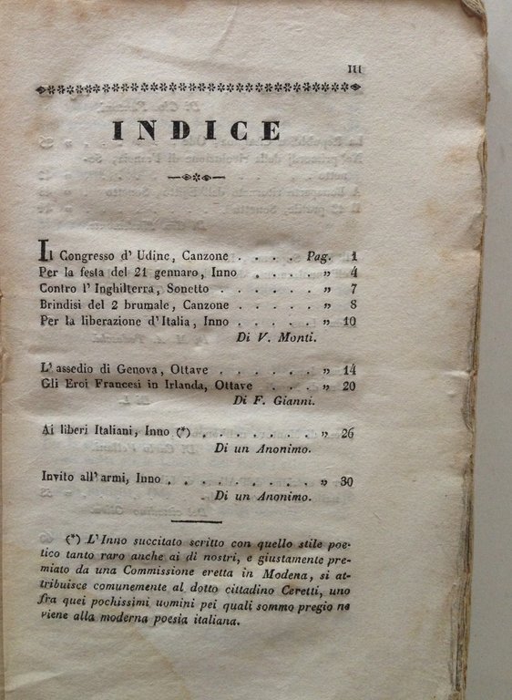 AA.VV. ANTOLOGIA REPUBBLICANA BOLOGNA SENZA ED. 1831