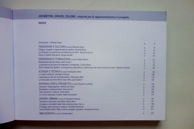 AA. VV. Geometrie Spazio Colore Maggioli Editore Milano 2013 Architettura