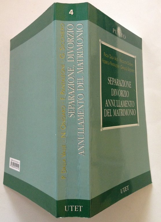 AA VV Separazione Divorzio Annullamento del Matrimonio Utet Editore Torino …