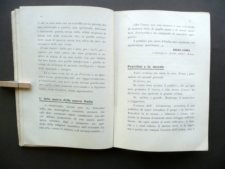 Abbasso Petrolini Tip. Galluzza Siena 1921 Ojetti Marinetti Corra Ed. …