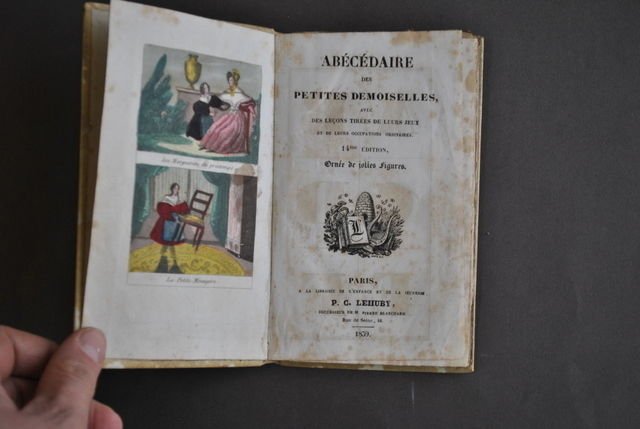 Abbecedario AbÈcÈdaire Petites Demoiselles Lezioni Letture Didattica 1839 | Immagine principale