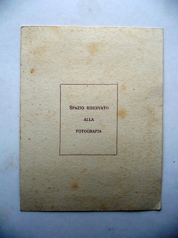 Accademia Balcanica Bari Tessera di Riconoscimento Anni Venti