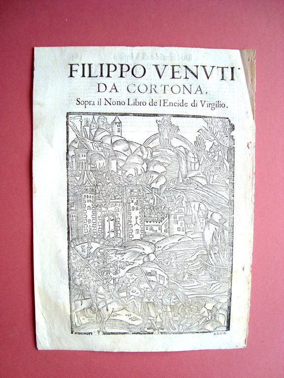 Acquaforte '500 Eneide nono libro Filippo Venuti da Cortona | Immagine Gallery 1
