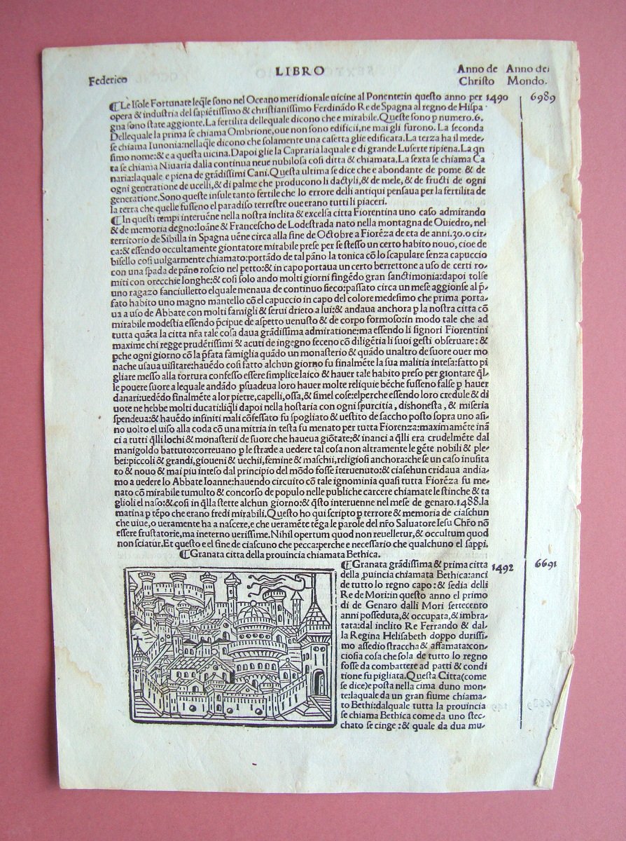 Acquaforte '500 Granata citta provincia Bethica sextodecimo CCCXL Federico